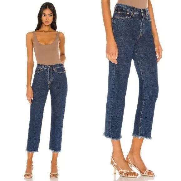 Levi's Denim - NEW Levi's Wedgie Straight Leg Ankle Fray High Rise Jeans 27